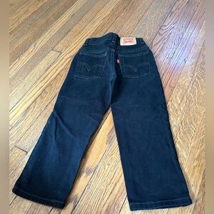 Levi's Kids Black 550 Loose-fit Jeans with Copper Rivets & Snap/Zipper Closure